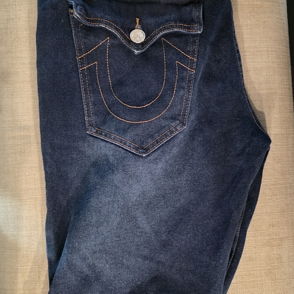 True Religion Men's Dark Indigo Straight Leg Jeans - Picture 2 of 4